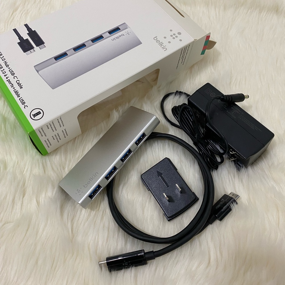 Belkin 4 Port USB 3.0 Hub + USB-C Cable
